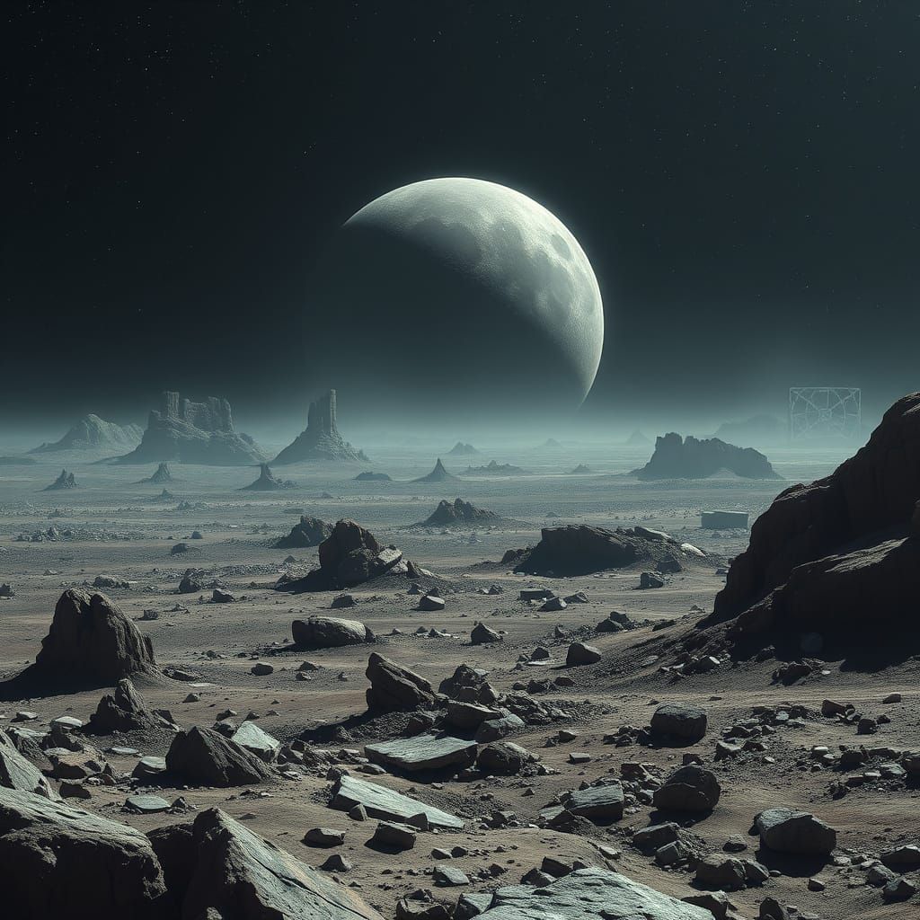 Twisted Rock Formations on Ir-Kesh Moon - Eerie Phosphoresce...