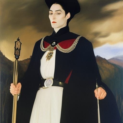 Vampire Lord in Coffin: Inspired by Serebriakova and Vrubel