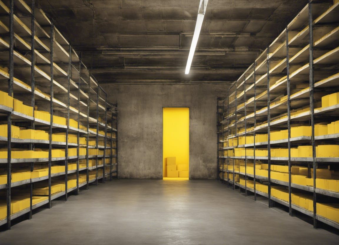 Eerie Endless Warehouse in VHS Style