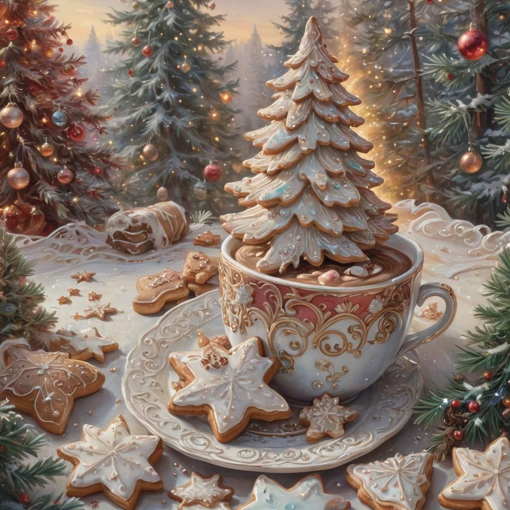 Ethereal Christmas Cookies for Santa: Fantasy Art