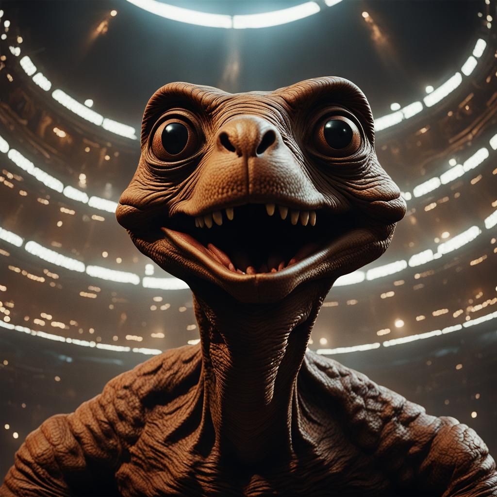 Cult Scene from ET in Cinematic Lighting