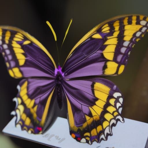 Purple and Gold Butterfly
