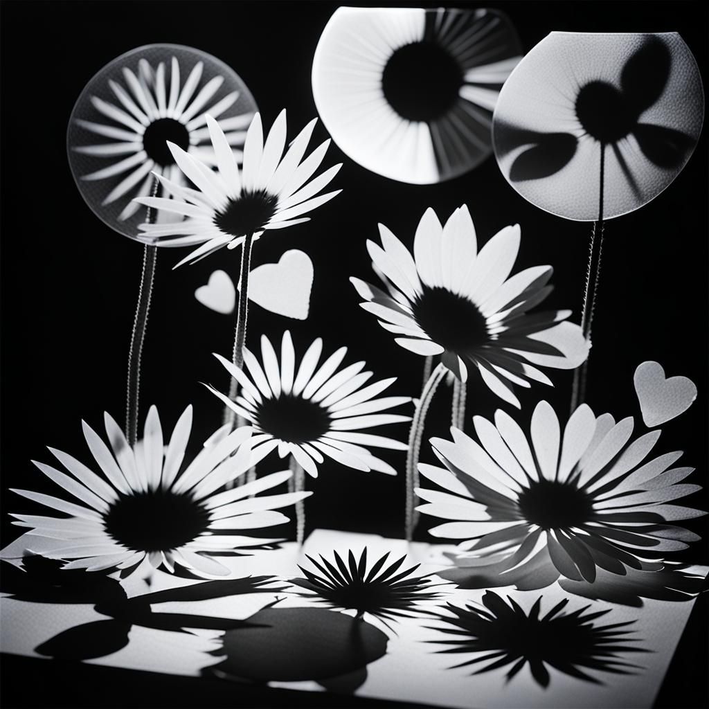 Abstract Photogram in Black and White
