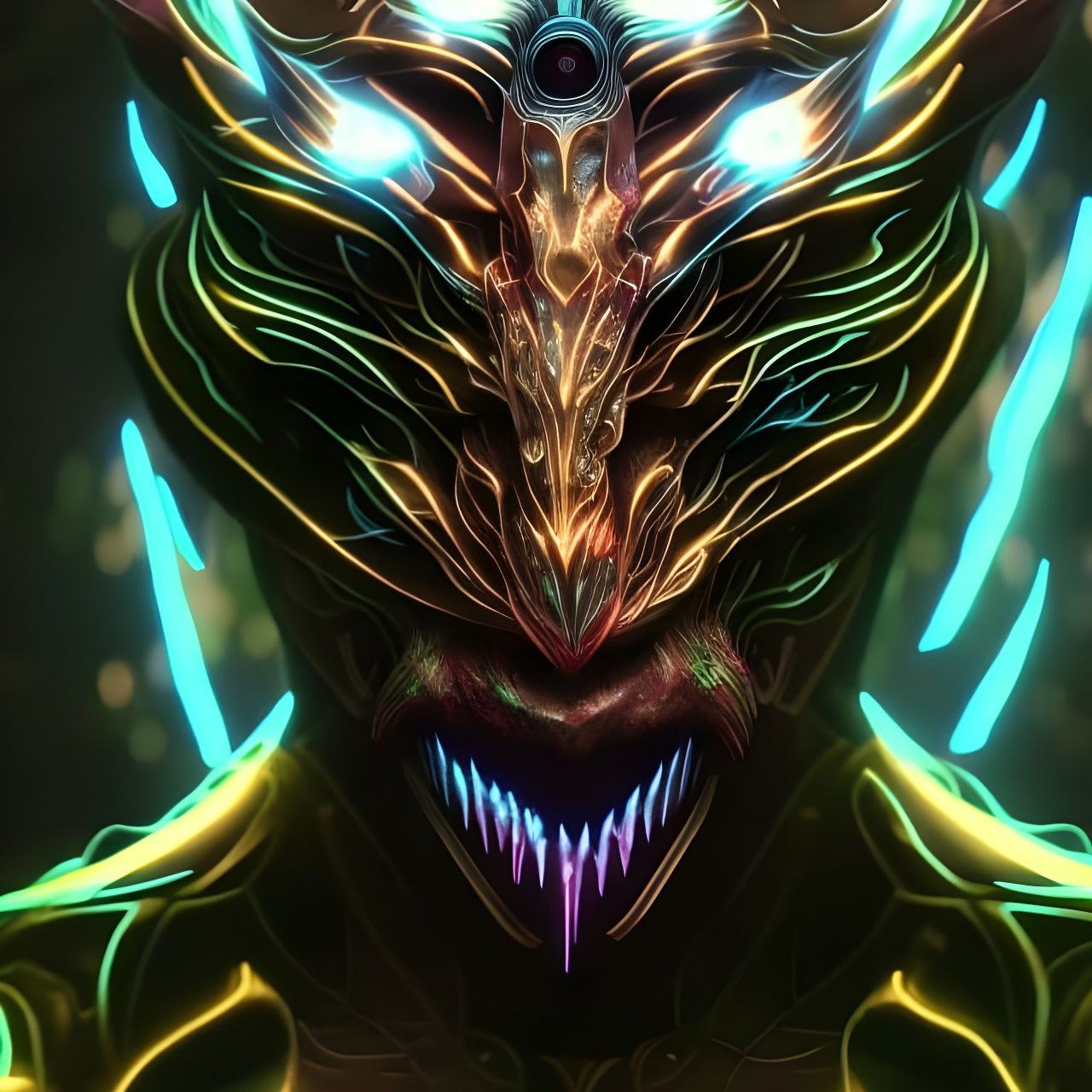 Plasma Elemental Portrait in Hyperdetailed Matte Style