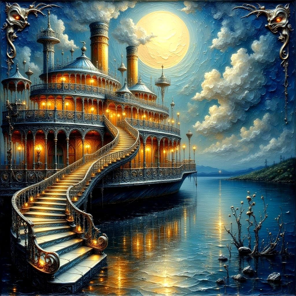 Masked Ball on a Multideck Paddle Steamer