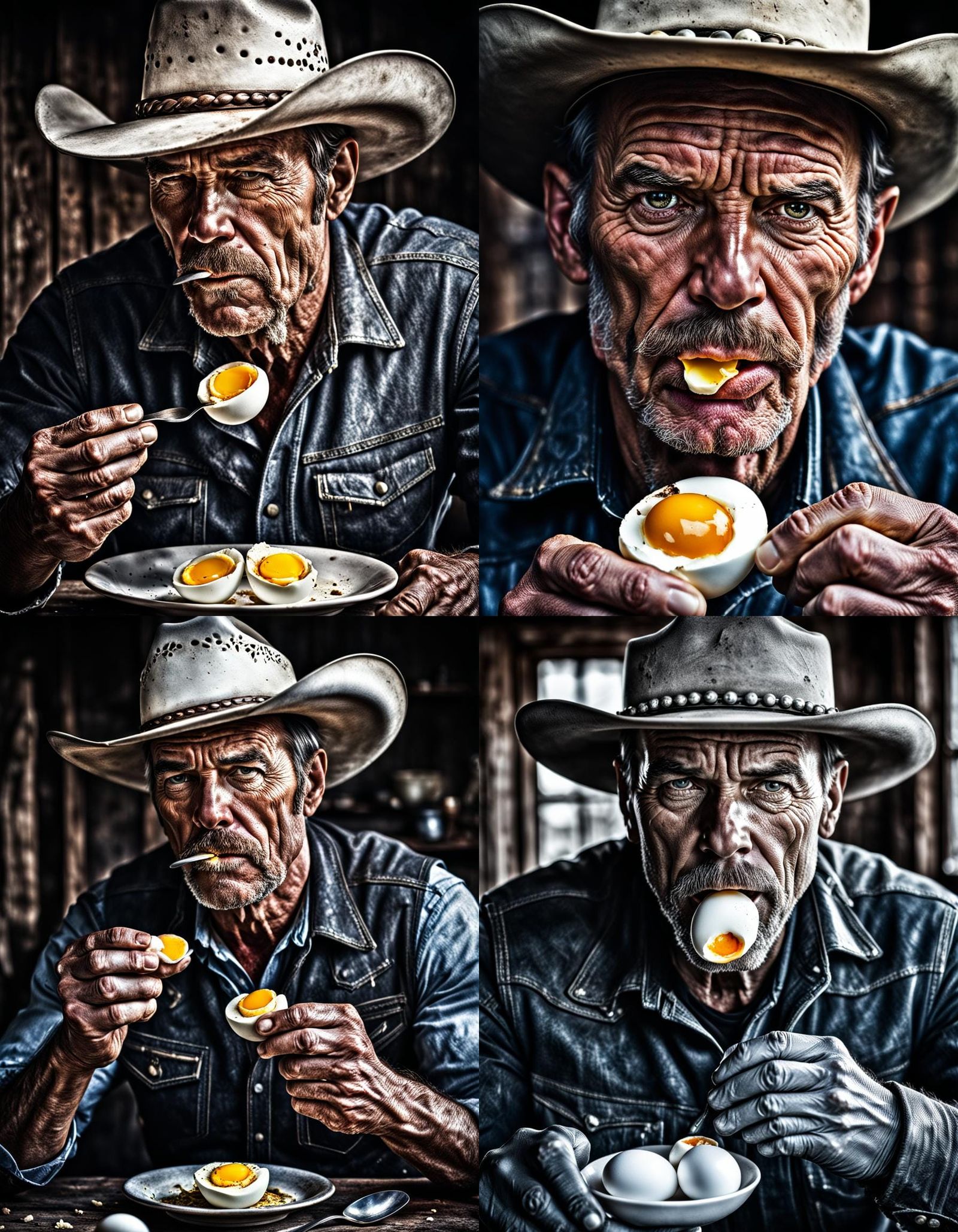 AI Does Not Yet Understand How Eating Hard-Boiled Eggs Works.