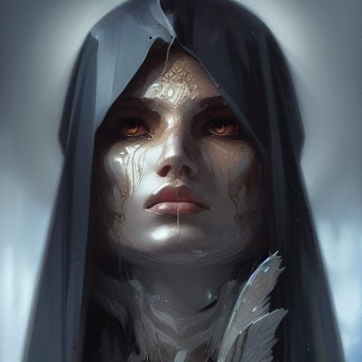The Angel of Death: Hyperdetailed Concept Art Portrait