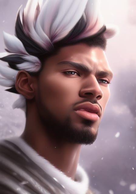 Mesmerizing Black God of Beauty in Digital Art