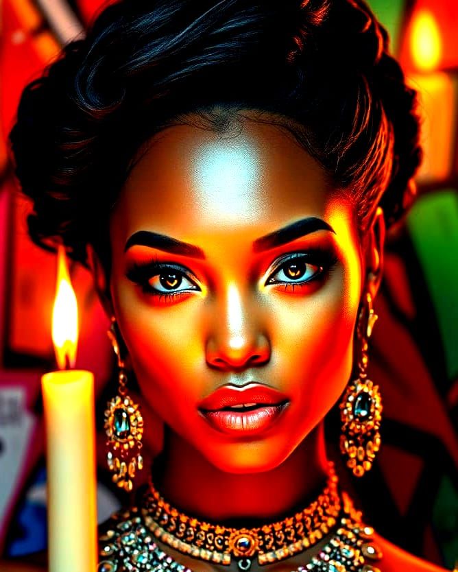 Modern Woman in Vibrant Graffiti Style