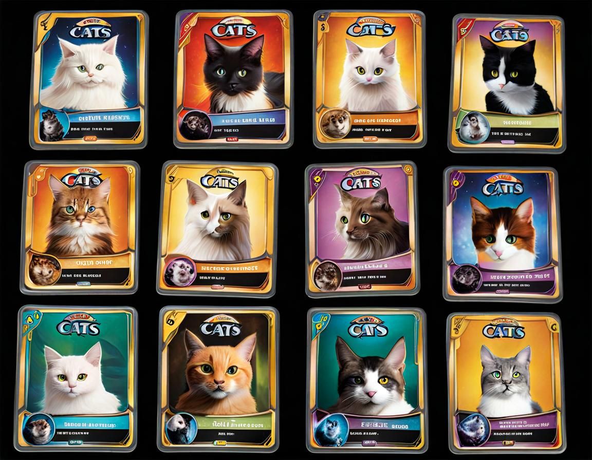 Cats in a Fictional Trading Card Game
