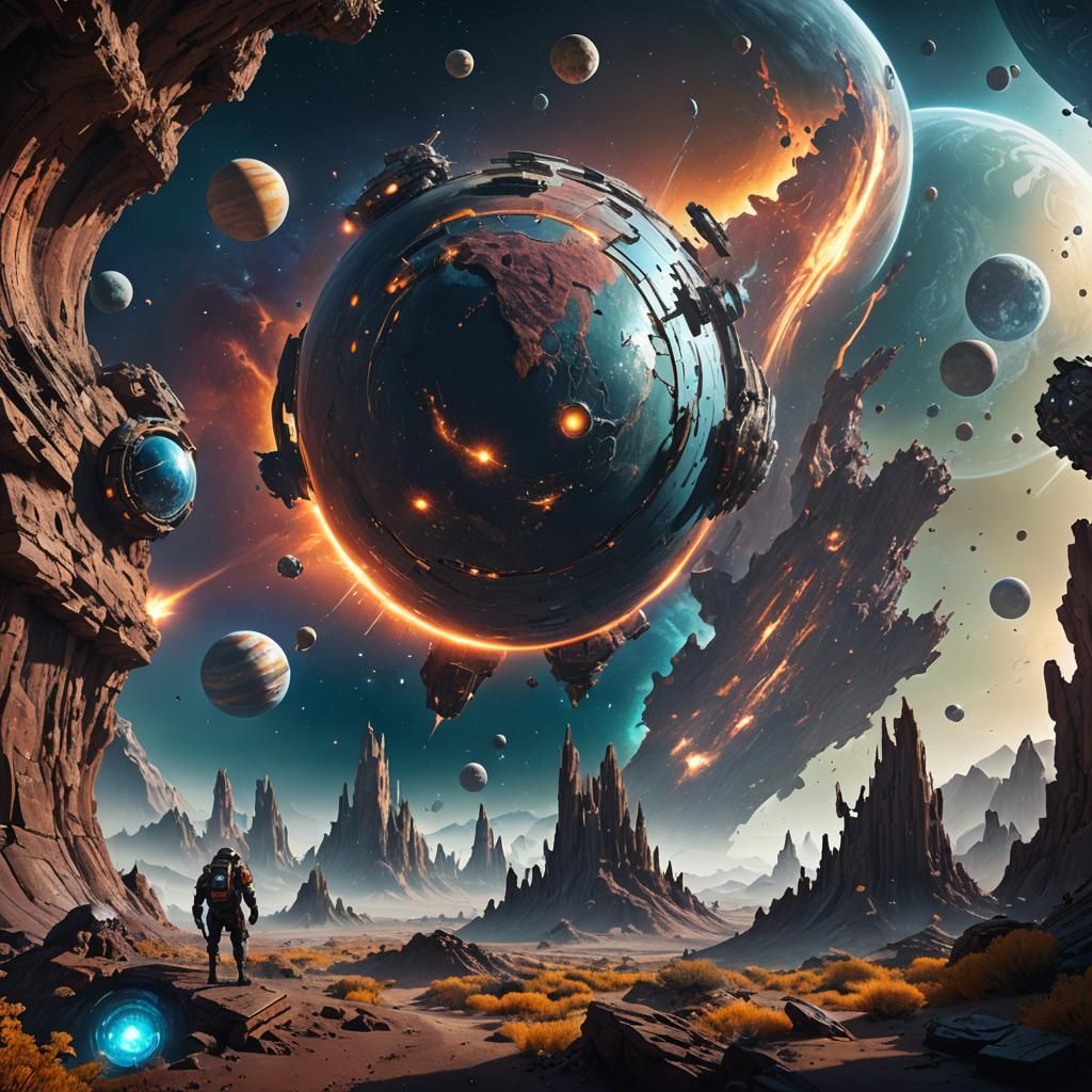 Detailed Matte Painting of Outer Space