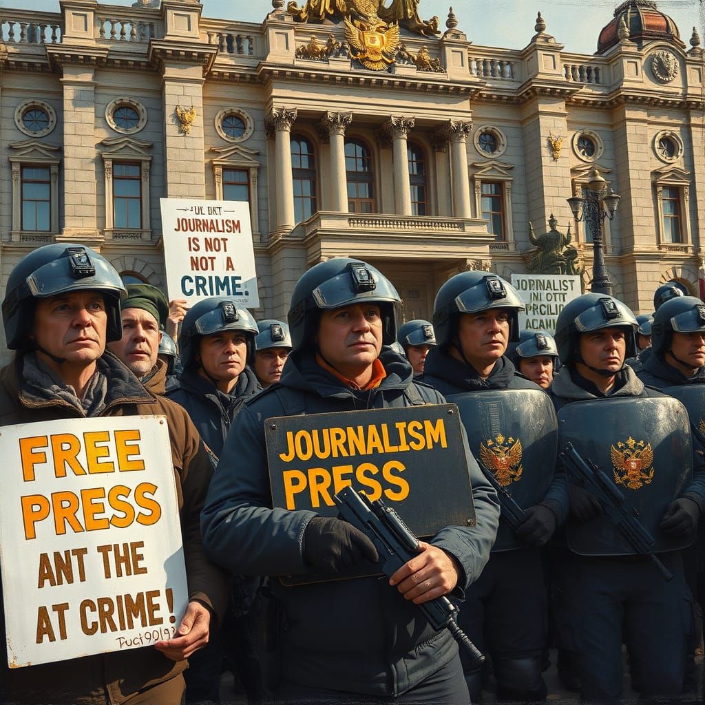 Determined Journalists Demand Press Freedom in Russia