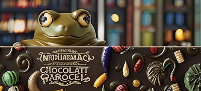 Chocolate Frog Portrait in Watercolor Comic Style