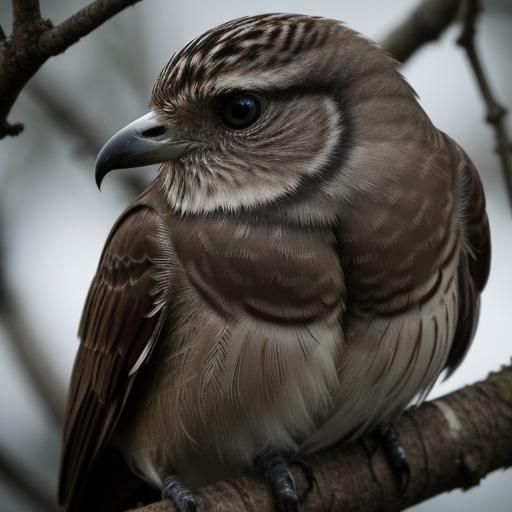 Mysterious Raven Perched in Misty Forest