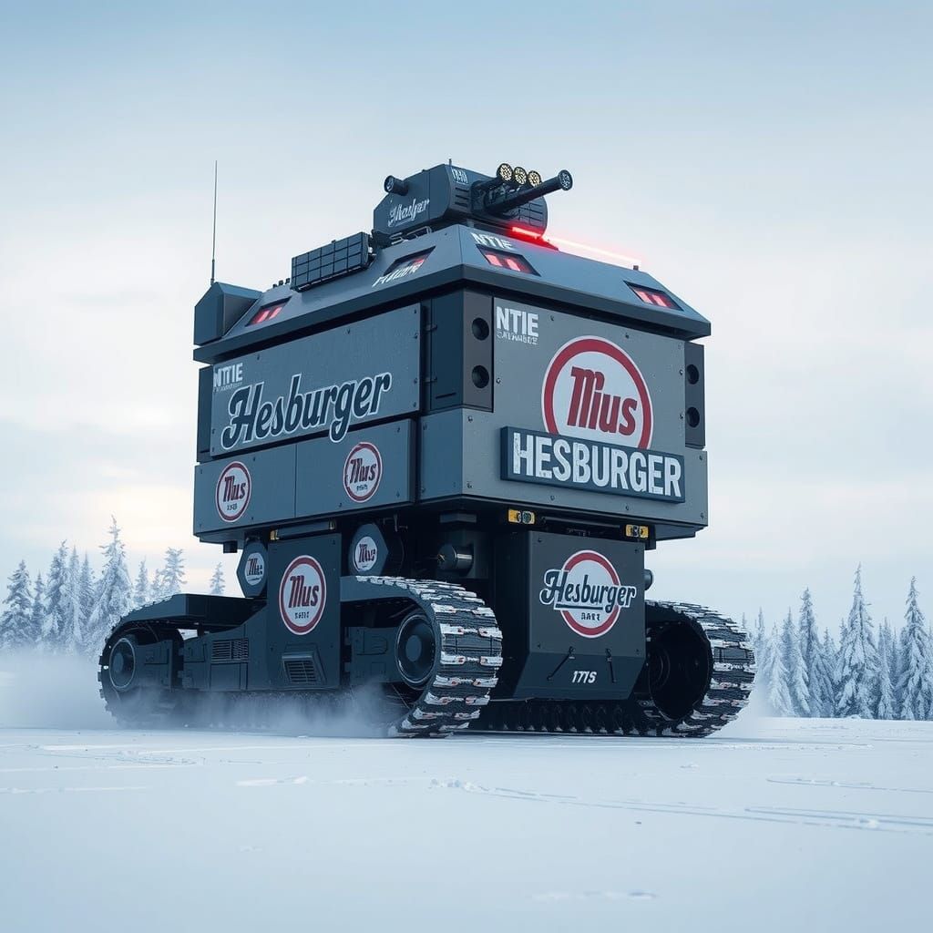 Gigantic Cyberpunk Burger Tank from Finland