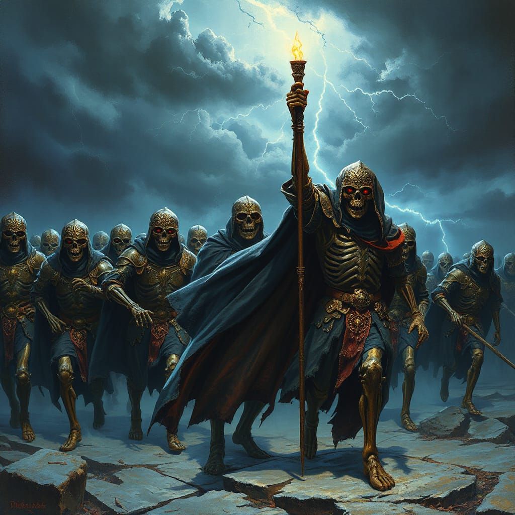 Undead Knights March Under Dark Magic