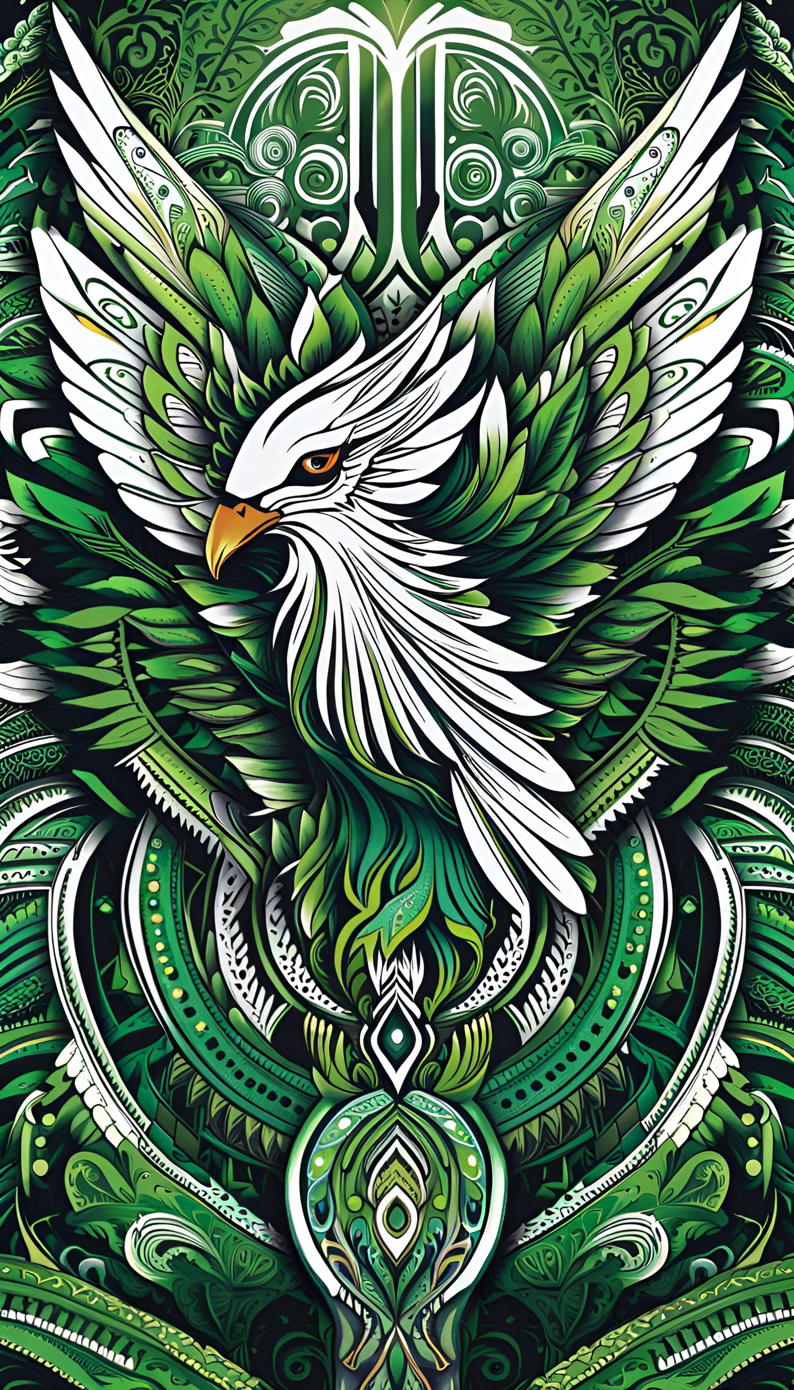 Tribal Phoenix Art: Intricate T-Shirt Design