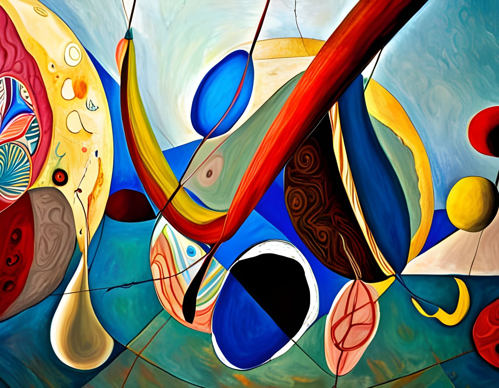 Abstract Art Inspired by Hilma af Klint and Joan Miro