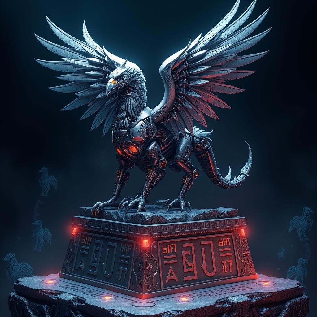 griffin on a pedestal