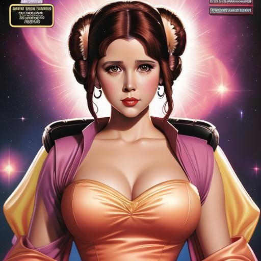 Princess Leia Cosplaying as Princess Peach