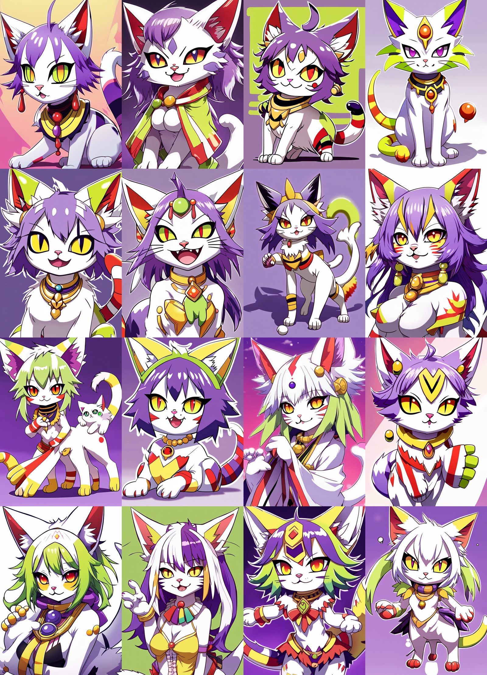 anime cat-girl. Gatomon appears similar to a whiteEgyptianca...