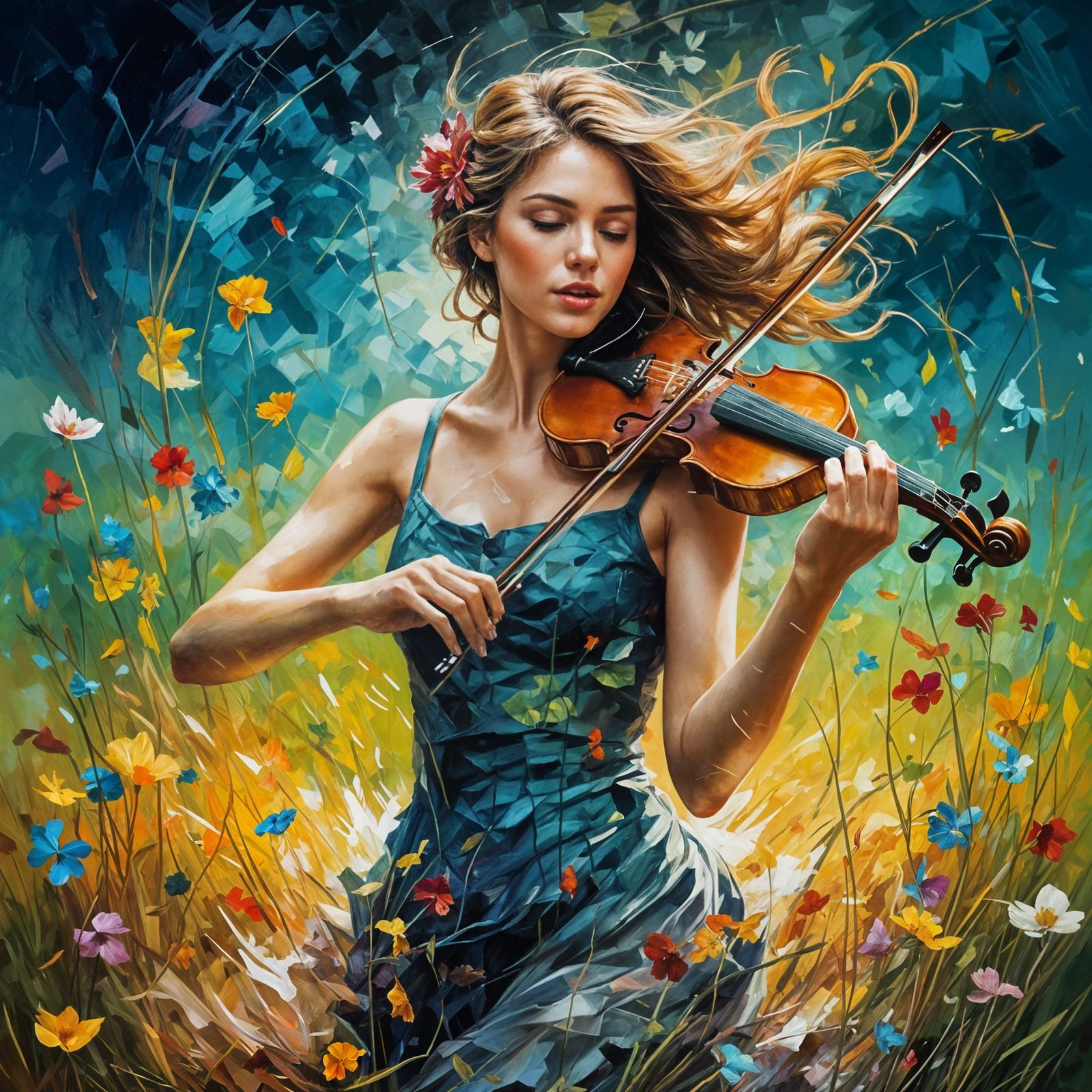 Meadow Melody in Vibrant Brushstrokes