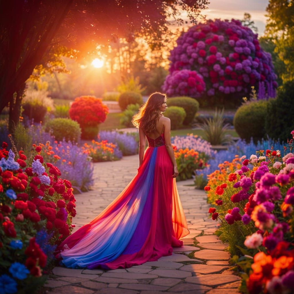Woman in red