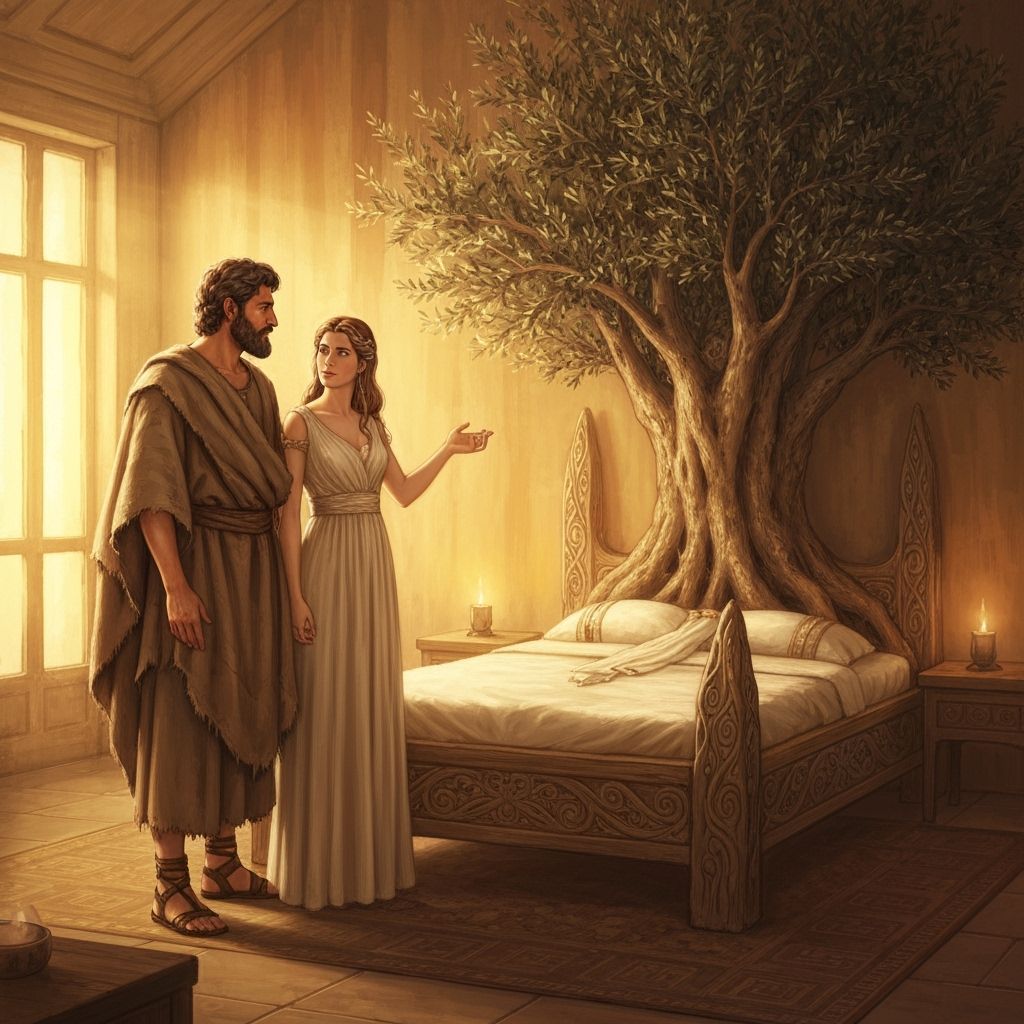 Odysseus Reveals Olive Tree Bed to Penelope