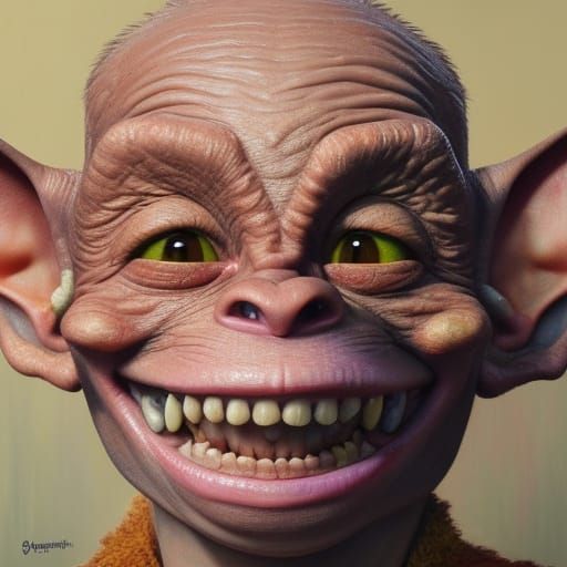 Lifelike Goblin Portrait in Detailed 3D