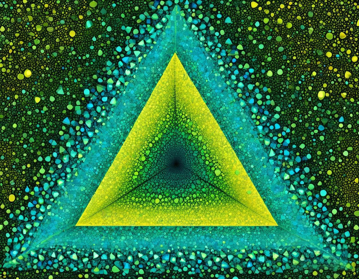 Ethereal Abstract Floral in Pointillist Style