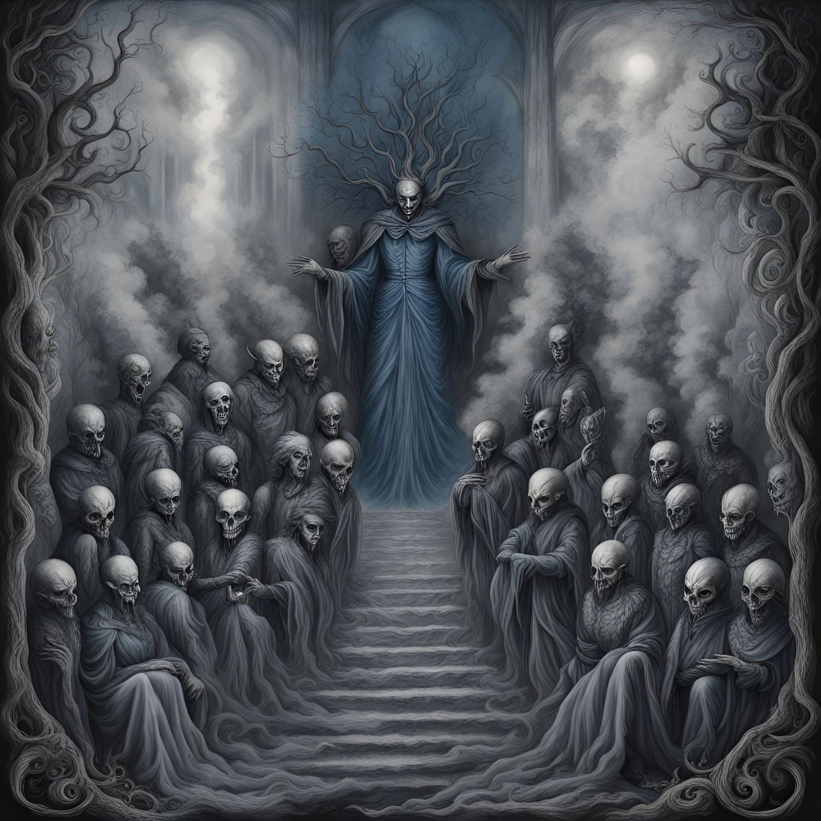 Seven Princes of Hell in Creepy Magazine Style