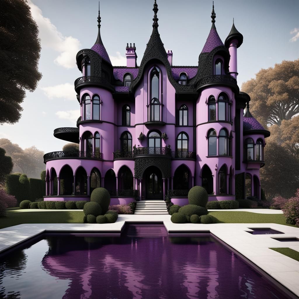 Avant-Garde Gothic Mansion with Surreal Architecture