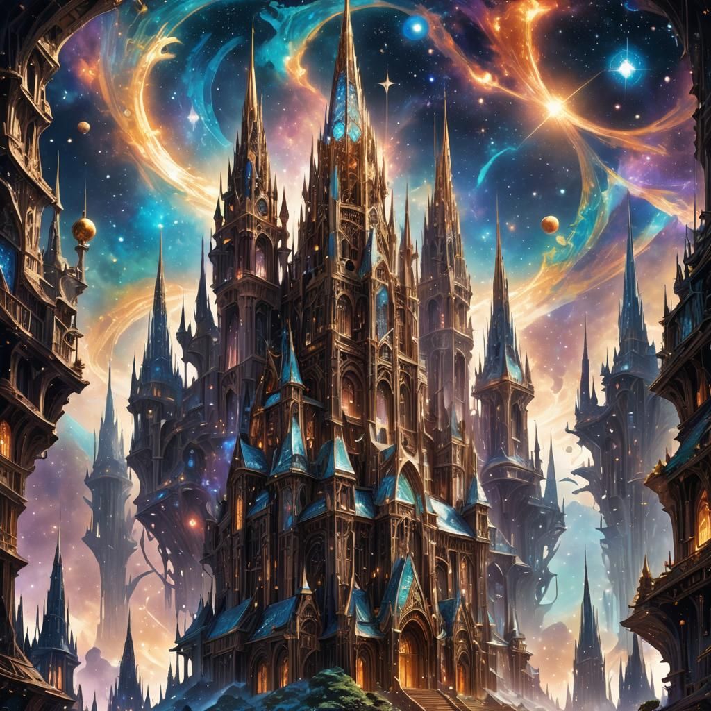 Celestial Arcanum: Crystalline Spire Dimensional Nexus