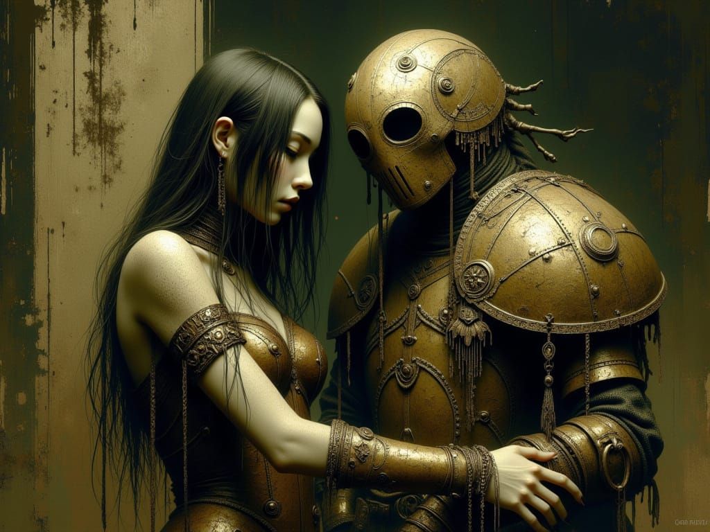 Ethereal Warrior of Hohle Fels in Gritty Concept Art