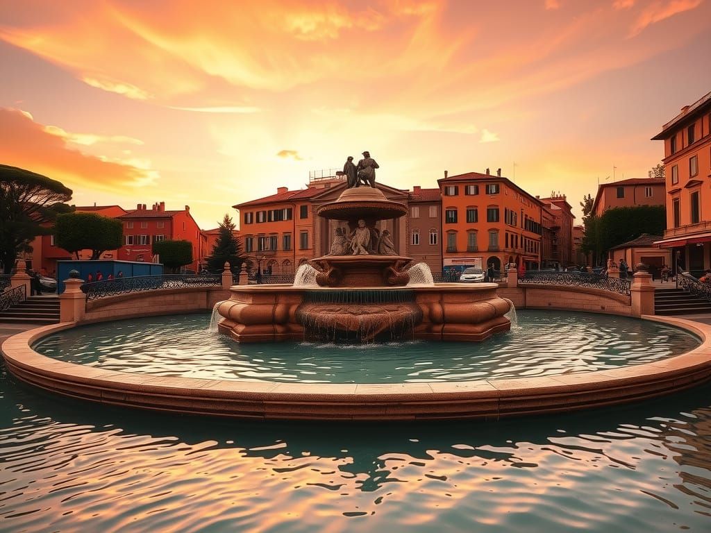 La Fontana dei Quattro Fiumi Sunset Photography