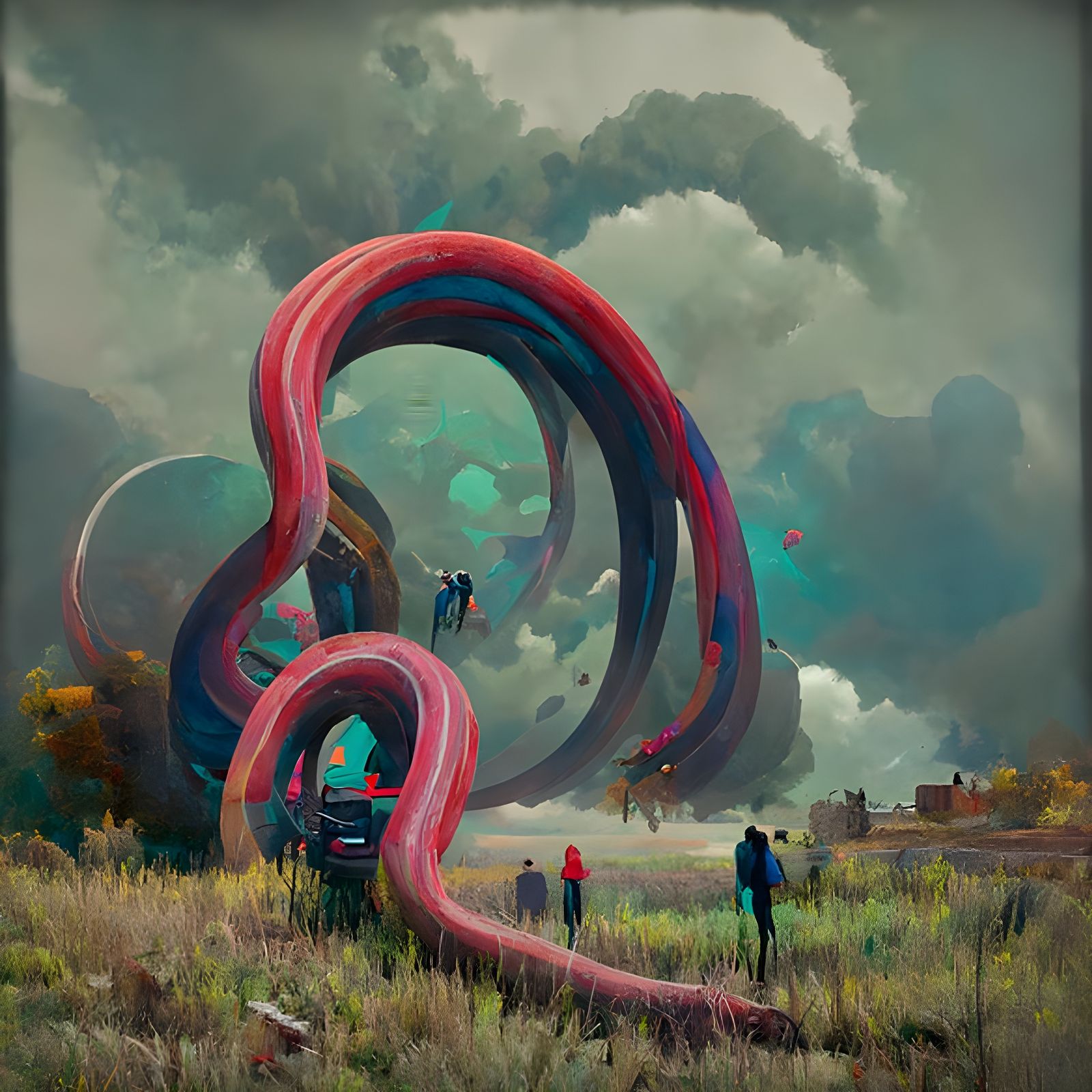 Psychedelic Strange Loops Digital Illustration