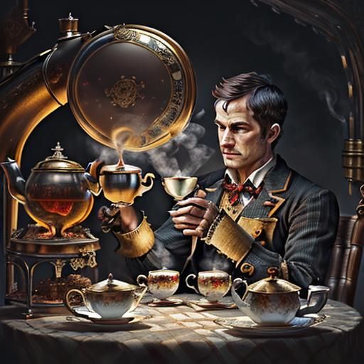 English Gentleman Crafts Masterful Tea Automation in Whimsic...