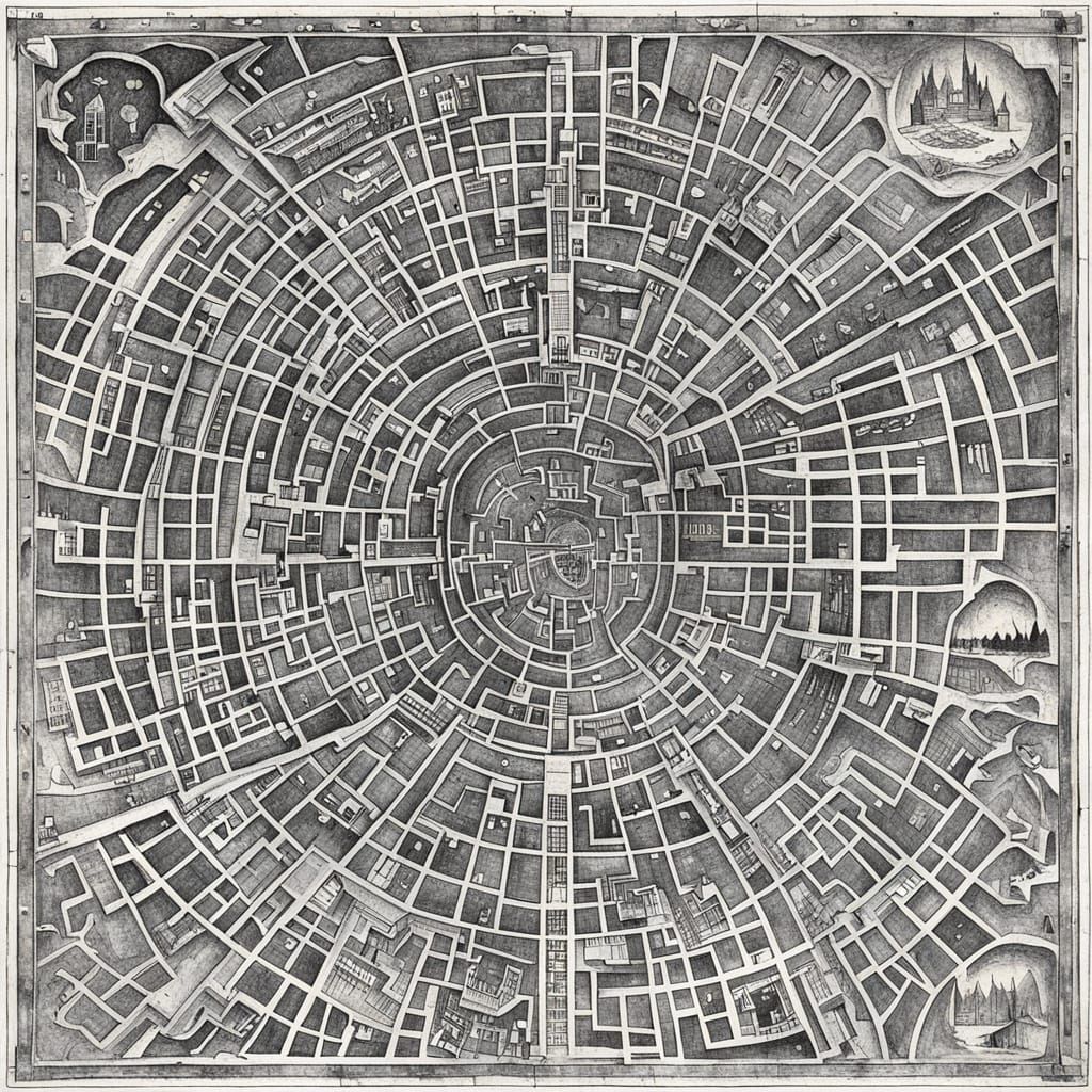 Earth Map with Ancient Sites Forming Geoglyphs