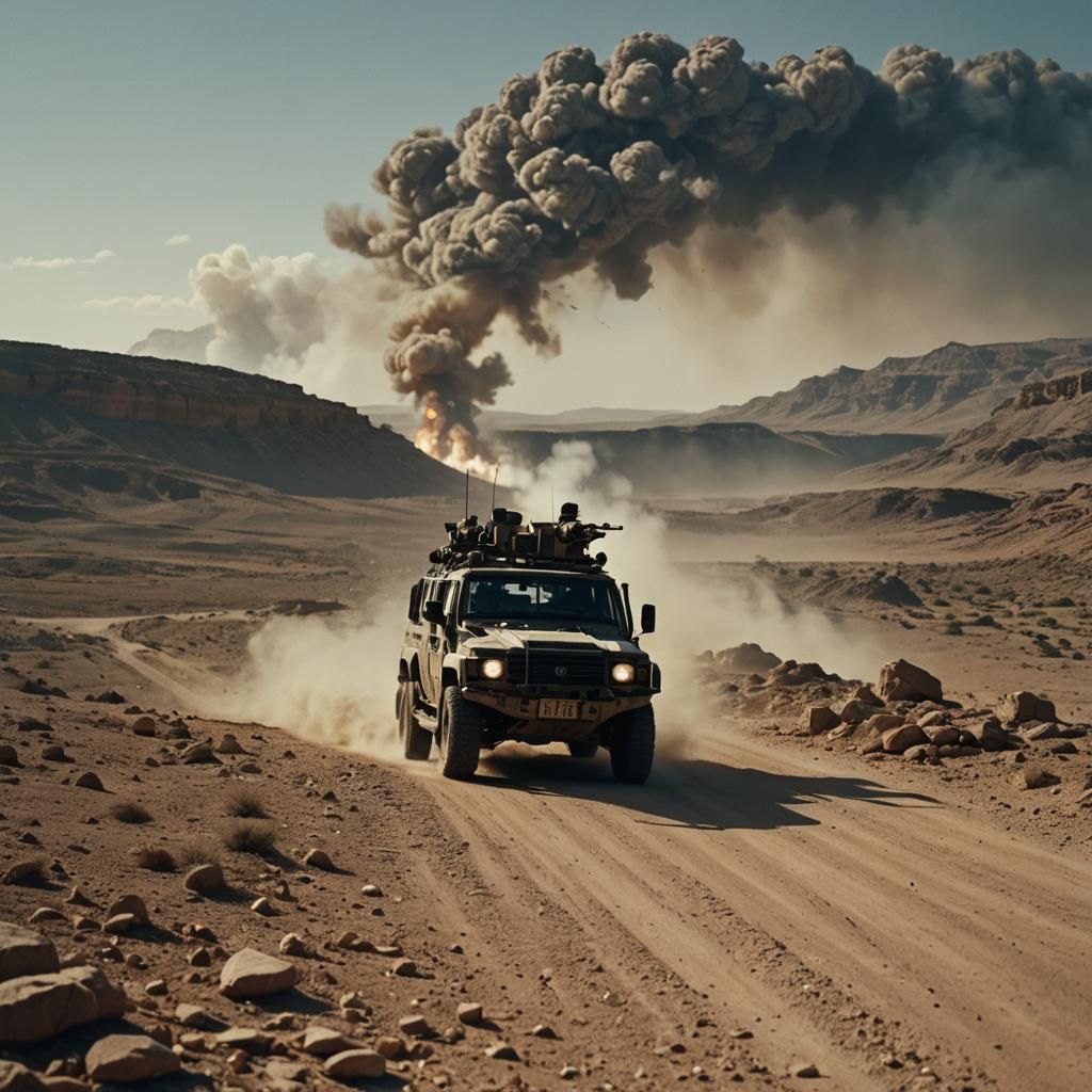 Epic Cinematic Masterpiece Depicting War in 2067 Jordan