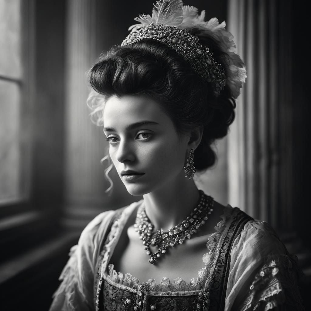 Elegant Woman's Portrait in 18th Century Style