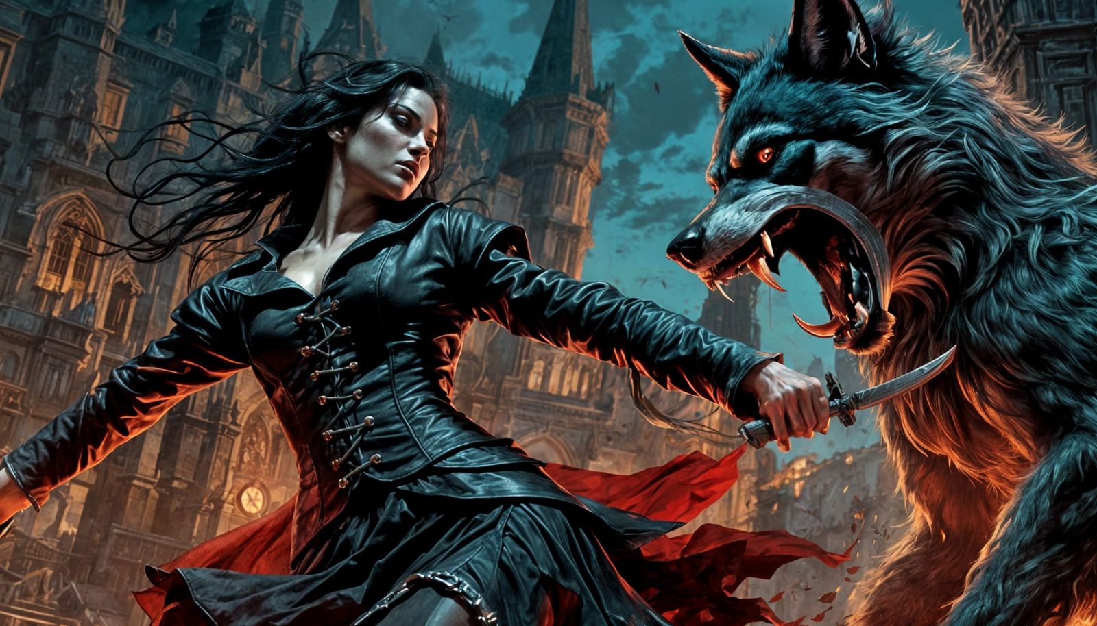 Vampire Warrior vs Werewolf Duel