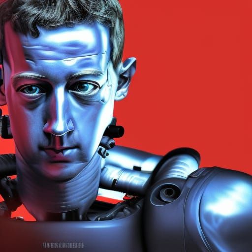 Robotic Mark Zuckerberg Terminators in Hyperrealistic Style