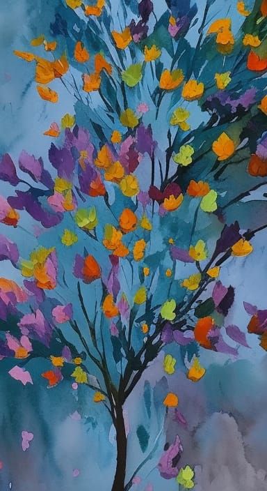 Heartbreak in Gouache Style, an Impressionist Painting