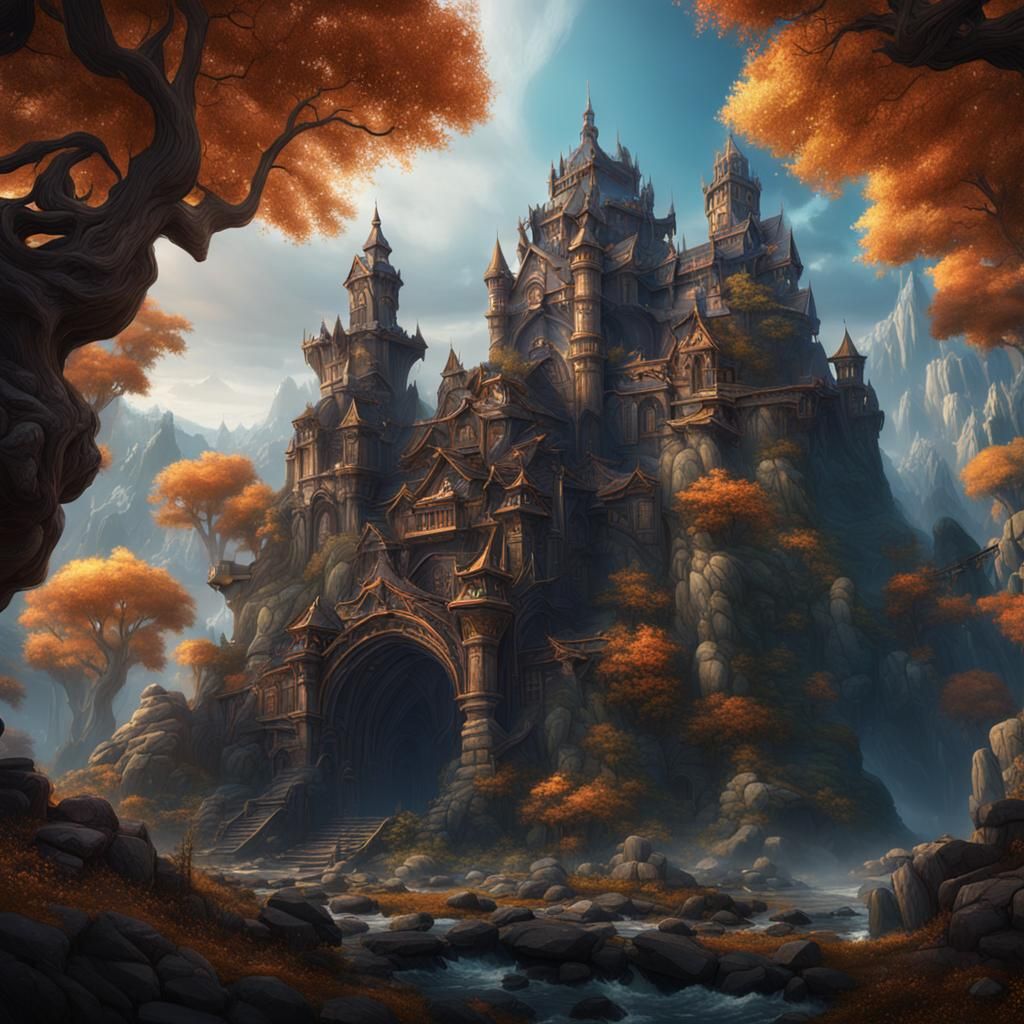 Fantastical Matte Painting in Deep Color