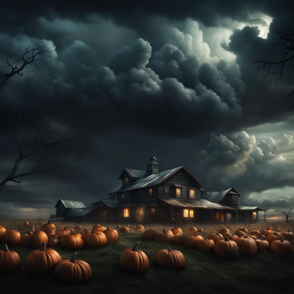 Stormy Night Farm: A Digital Matte Painting