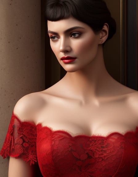 Hyperrealistic Portrait of a French Woman