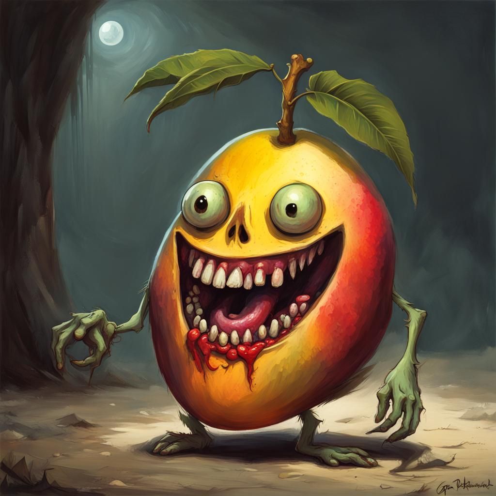 Sinister Zombie Mango by Greg Rutkowski Style