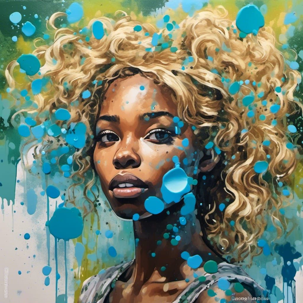 Brazilian Cinderella as Graffiti Art Disney Princess