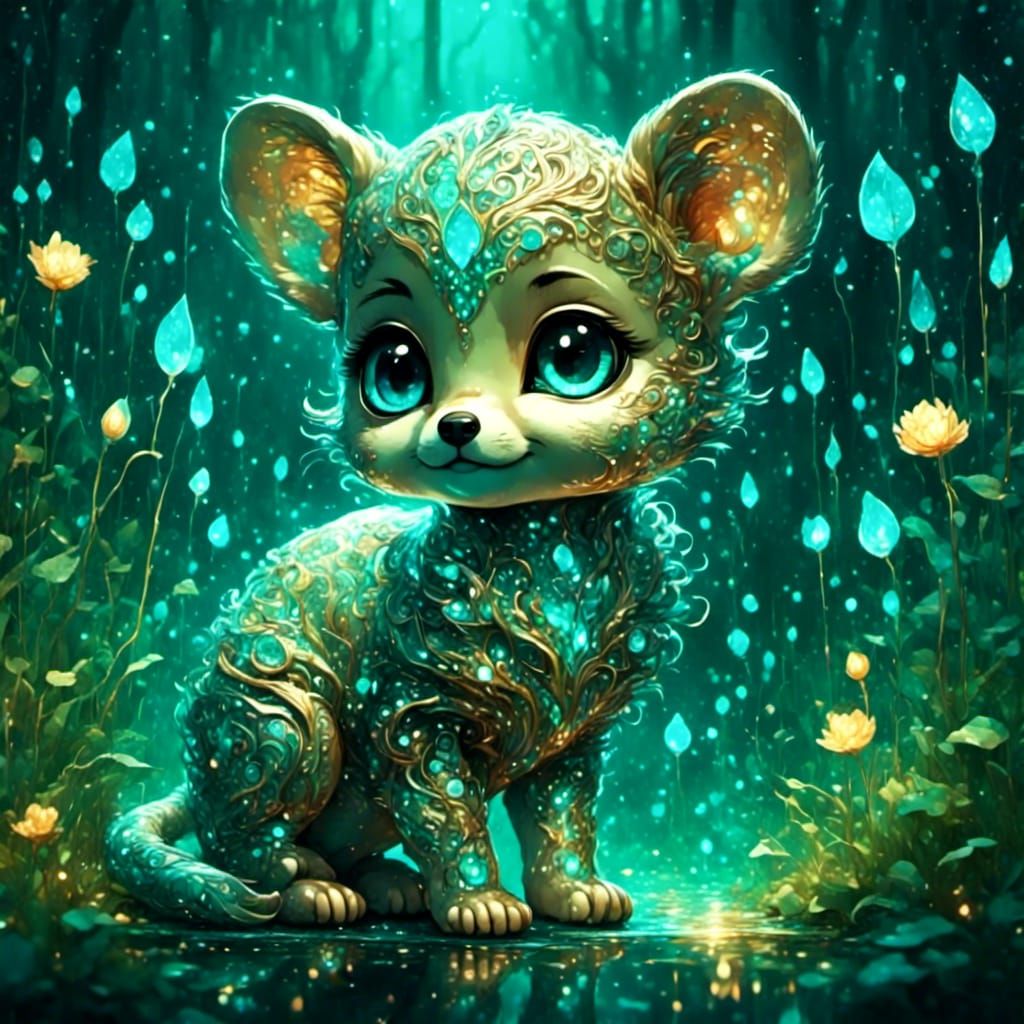 Glitter Animal: An Adorable AI Creation