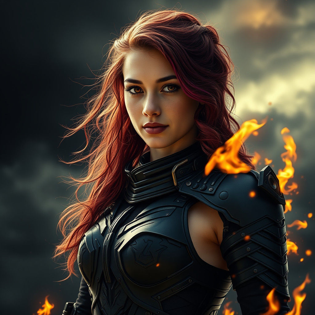 Futuristic Warrior in a Gritty Sci-Fi Film Noir